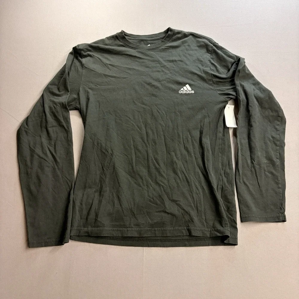 Adidas Golf Mens Long Sleeve Shirt Small Black Crewneck Tee NWT
